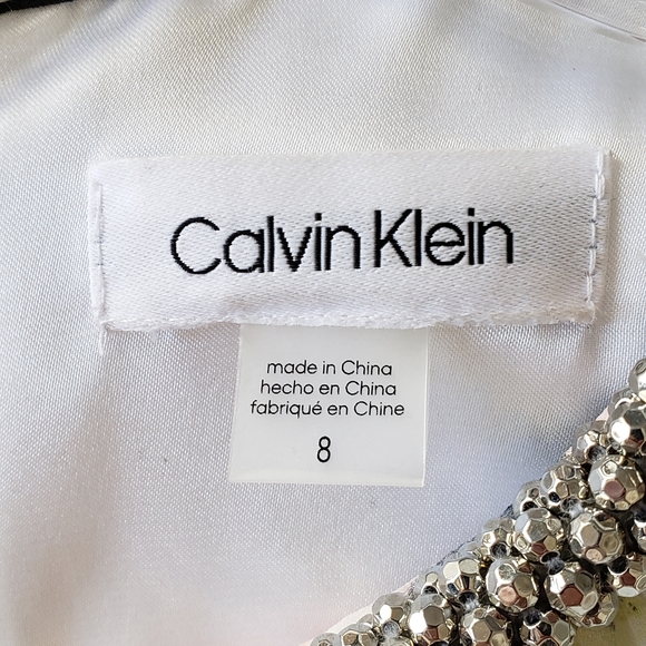 Calvin Klein floral halter gown sz 8 NWOT - Picture 6 of 8